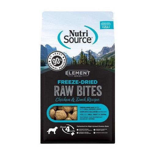 NutriSource, NutriSource Element Freeze Dried Raw Bites Dry Dog Food Chicken & Duck, 1 Each / 10 Oz