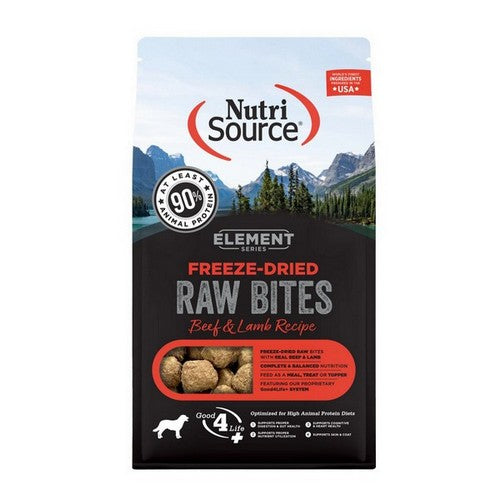 NutriSource, NutriSource Element Freeze Dried Raw Bites Dry Dog Food Beef & Lamb, 1 Each / 10 Oz