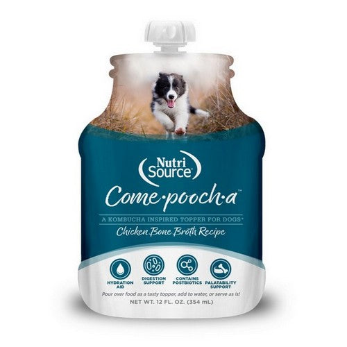 NutriSource, NutriSource Come Pooch A Broth Food Topper Chicken, 12 Each / 12 Oz