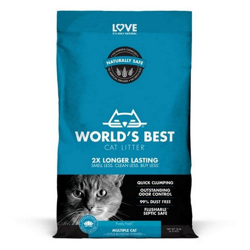 Worlds Best Cat Litter, World's Best Cat Litter Multiple Cat Lotus Blossom Scented Cat Litter, 1 Each / 15 Lbs