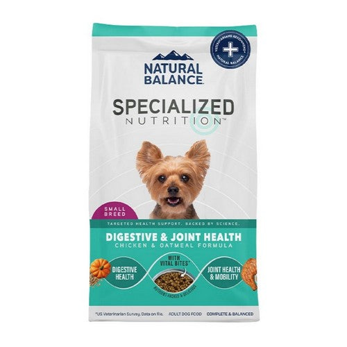 Natural Balance Pet Foods, Specialized Small Breed Digestive And Joint Dry Dog Food Chicken & Oatmeal, Kibble 3.5 Lbs