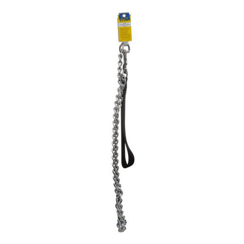 Chain Lead with Nylon Handle - Black X-Heavy Chain - 48" Long by Titan