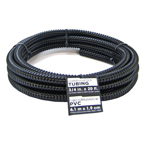 Pond Corrugated Tubing - Black 20' Long x .75" Diameter by Beckett