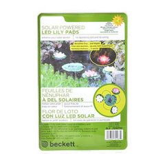 Solar LED Lily Lights for Ponds 3 Lily Pad Lights by Beckett