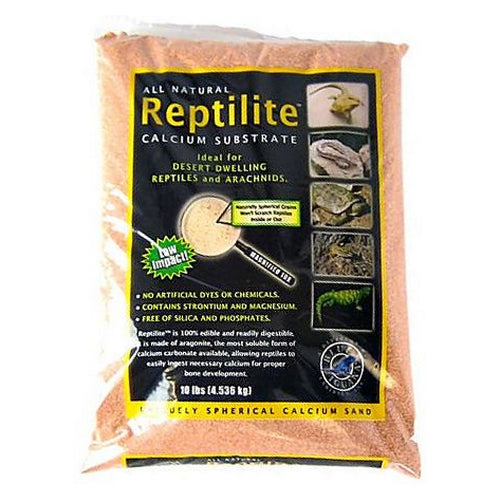 Blue Iguana Reptilite Calcium Substrate for Reptiles - Desert Rose 40 lbs - (4 x 10 lb Bags) by Caribsea