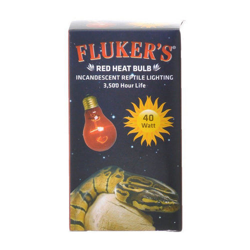 Red Heat Incandescent Bulb 40 Watt by Flukers