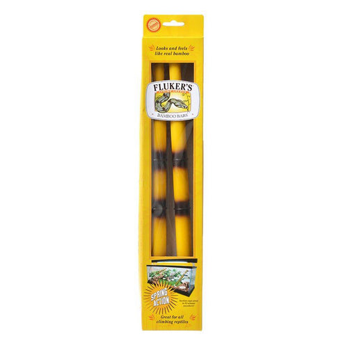 Spring Loaded Bamboo Bars 2 Pack - (Extendable from 10.5"L - 15"L) by Flukers