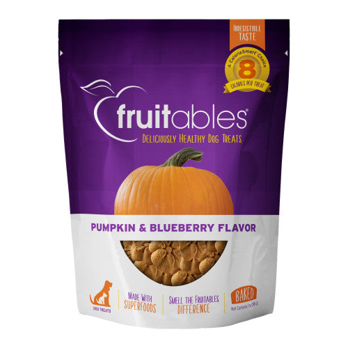 Pumpkin & Blueberry Flavor Crunchy Dog Treats 7 oz by Fruitables