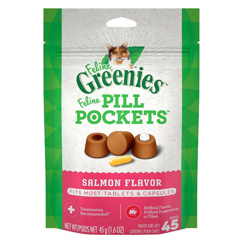 Pill Pockets Salmon Flavor Cat Treats 1.6 oz by Greenies