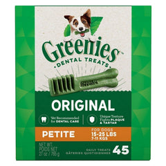 Original Dental Dog Chews Petite - 45 Treats - (Dogs 15-25 lbs) by Greenies