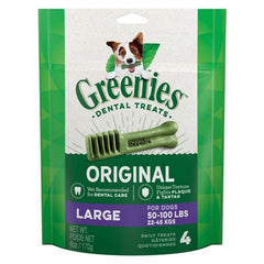 Original Dental Dog Chews Large - 4 Treats - (Dogs 50-100 lbs) by Greenies