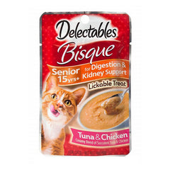 Delectables Bisque Senior Cat Treats - Tuna & Chicken 1.4 oz by Hartz