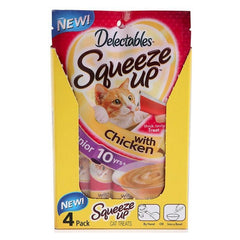 Delectables Senior Squeeze Up Lickable Cat Treat - Chicken 4 count by Hartz