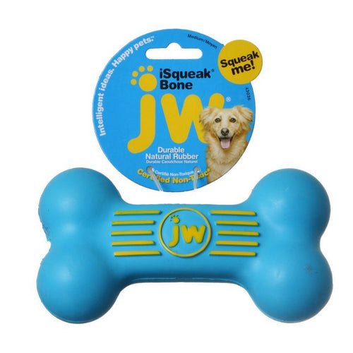 iSqueak Bone - Rubber Dog Toy Medium - 5.5" Long by JW Pet