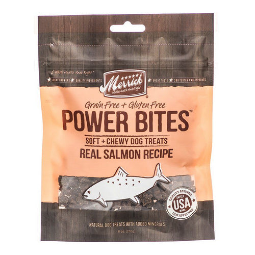 Power Bites Soft & Chewy Dog Treats - Real Salmon Recipe 6 oz by Merrick