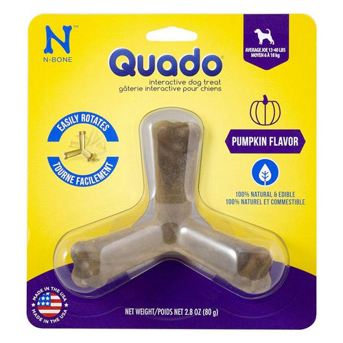 Quado Interactive Dog Treat - Pumpkin Flavor Average Joe (1 Pack) by N-Bone