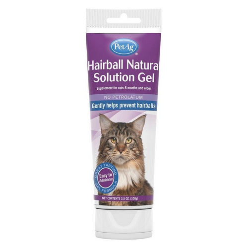 PetAg Hairball Natural Solution Gel for Cats 3.5 oz by PetAg