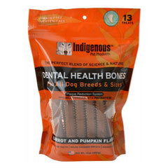 Dental Health Bones - Carrot & Pumpkin Flavor 13 Count by Indigenous Pet Products