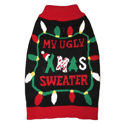 Black Ugly XMAS Dog Sweater Small by Fashion Pet