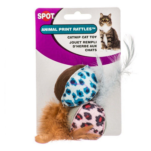 Spotnips Rattle with Catnip - Animal Print 2 Pack by Spot