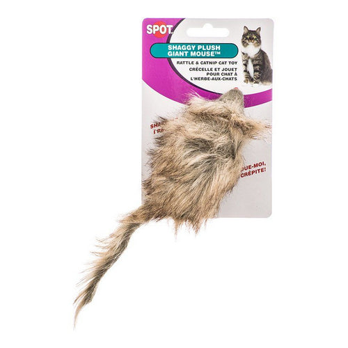 Fur Mouse Cat Toy - Assorted 4.5" Long by Spot