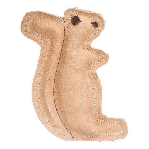 Dura-Fused Leather Squirrel Dog Toy 6.5" Long x 8" High by Spot