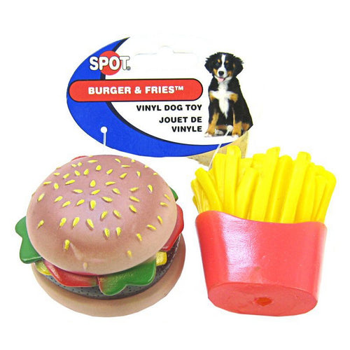 Vinyl Hamburger & Fries Dog Toy 2 Pack by Spot