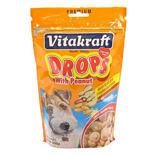 Drops with Peanut Dog Treats 8.8 oz by Vitakraft