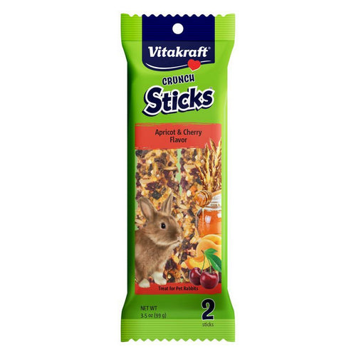 Crunch Sticks Rabbit Treats - Apricot & Cherry Flavor 2 Pack by Vitakraft