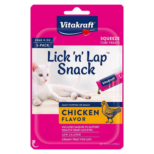 Lick N Lap Snack Chicken Cat Treat 5 count by Vitakraft