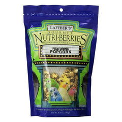 Gourmet Nutri-Berries with Popcorn for Parakeet, Cockatiel & Conures 4 oz by Lafeber