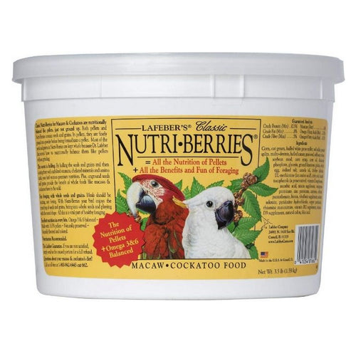 Classic Nutri-Berries Macaw & Cockatoo Food 3.5 lb Bucket by Lafeber