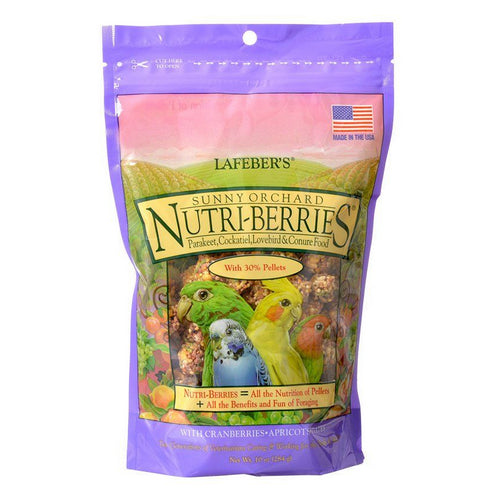 Sunny Orchard Nutri-Berries Parakeet, Cockatiel & Conure Food 10 oz by Lafeber