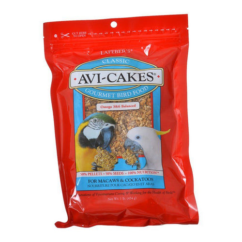 Classic Avi-Cakes Gourmet Macaw & Cockatoo Food 16 oz by Lafeber