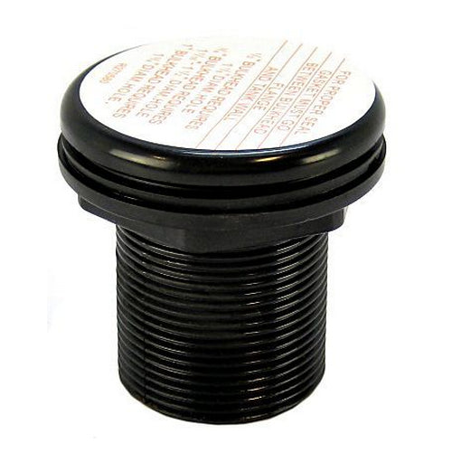 Double Threaded Bulkhead - Black 1" (1.75" Hole Size) by Lifegard Aquatics