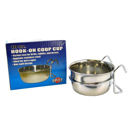 Stainless Steel Hook-On Coop Cup 10 oz (4" Diameter) by Spot