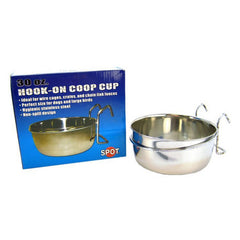 Stainless Steel Hook-On Coop Cup 30 oz (6.5" Diameter) by Spot