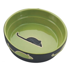 Fresco Cat Dish - Green 5" Diameter by Spot