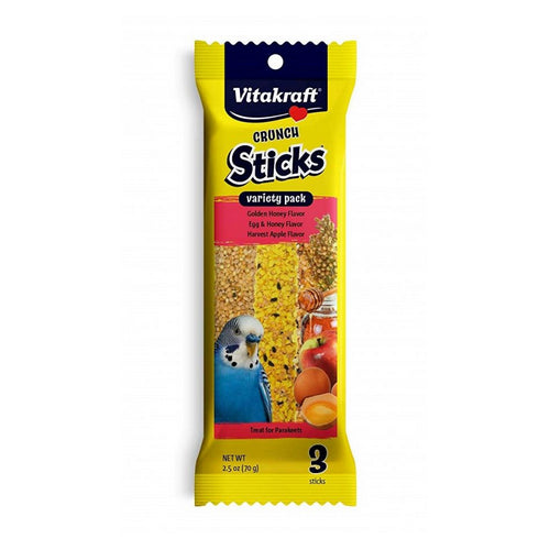 Crunch Sticks Variety Pack Parakeet Treats 3 Pack by Vitakraft