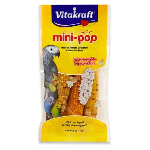 Mini-Pop Corn Treat for Pet Birds 6 oz by Vitakraft