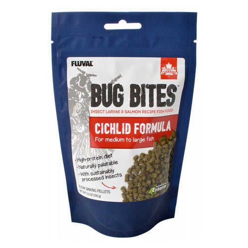 Bug Bites Cichlid Formula for Medium-Large Fish 3.5 oz by Fluval