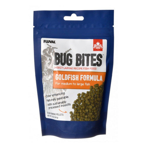Bug Bites Goldfish Formula Pellets for Medium-Large Fish 3.53 oz by Fluval