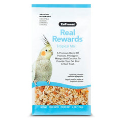 Real Rewards Tropical Mix Treats for Medium Birds 6 oz by ZuPreem