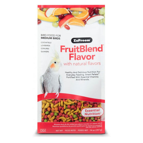 FruitBlend Flavor Bird Food for Medium Birds 14 oz by ZuPreem