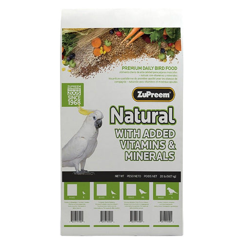 Natural Blend Bird Food - Cockatiel Medium (20 lbs) by ZuPreem