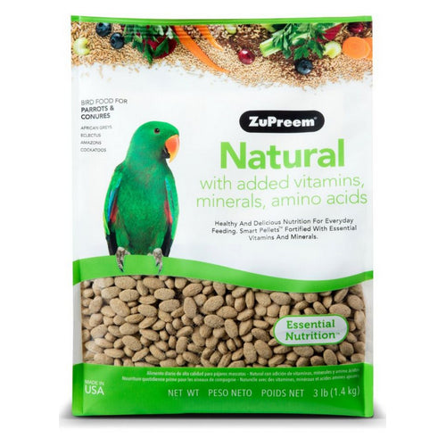 Natural Blend Bird Food - Parrot & Conure 3.25 lbs by ZuPreem