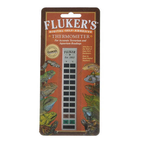 Flukers Digital Self-Adhesive Thermometer 1 Pack by Flukers