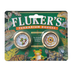 Flukers Terrarium Gauges 2 Pack - (1 Thermometer & 1 Hygrometer) by Flukers