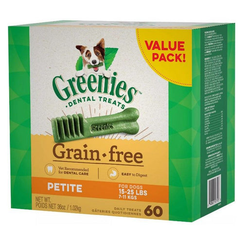 Greenies Grain Free Petite Dental Dog Treat 60 count by Greenies