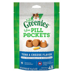 Greenies Feline Pill Pockets Cat Treats Tuna and Cheese Flavor 45 count by Greenies